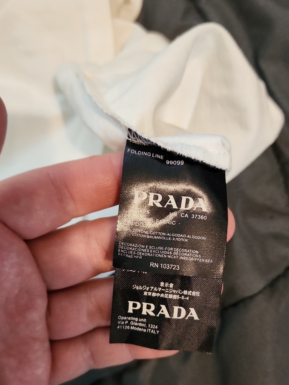Authentic Prada White Patch Shirt Size Small - Picture 4 of 4